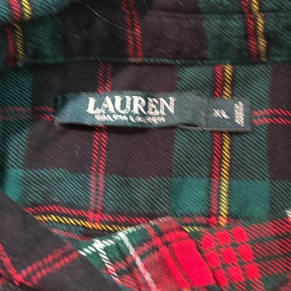 Ralph Lauren plaid flannel Sleep Shirt Size XL C44‎ - Picture 4 of 6